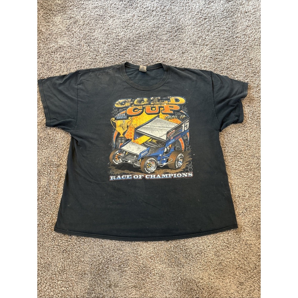 CHICO CA Silver Dollar‎ Speedway Gold Cup Champions Racing Shirt 3XL Thrashed